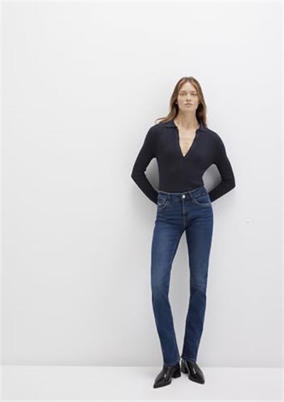 Mona Gold Klasik Vintage Koyu Mavi Jean Pantolon 1049787784