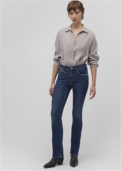 Mona Gold Klasik Vintage Koyu Mavi Jean Pantolon 1049787784