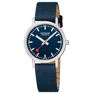 Mondaine Üniseks Analog Kuvars Saat Mantar Bileklikli A660.30314.40SBD, Mavi, Kayış