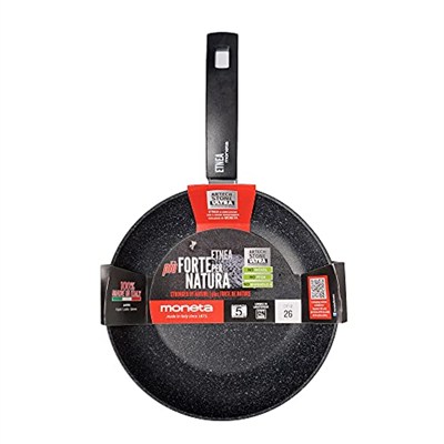 Moneta Etnea Artech Stone Ultra - Alüminyum Kızartma Tavası, Yapışmaz Kaplama, Siyah, 28 cm