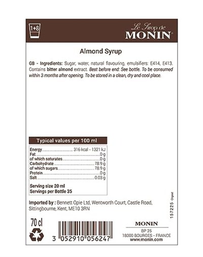 Monin Almond ( Badem ) 700 Ml