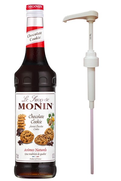 Monin Çikolatalı Kurabiye Şurubu (700ml) + Şurup Pompası
