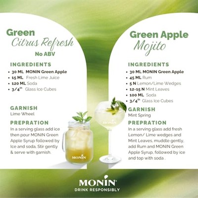 Monin Green Apple (Yesil Elma) Surubu 70 cl