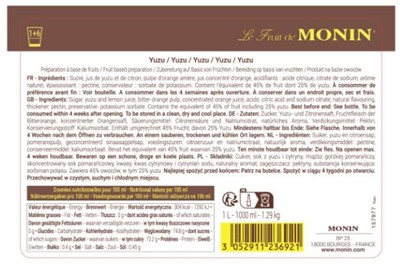 Monin Yuzu Püre 1 Lt