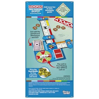 Monopoly Ücretsiz Otopark İkramiye Genişletmesi | Klasik Monopoly Oyununa Daha Fazla Eğlence Katın ve Daha Hızlı Oynayın | 8+ Yaş | 2-6 Oyuncu | 40 Dakika | Aile Masa Oyunları