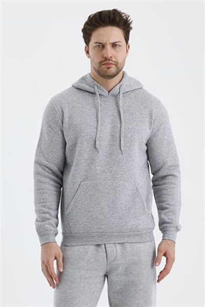 Monox Erkek Kapşonlu 3 İplik Sweatshirt