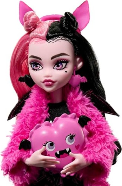 Monster High Bebek ve Pijama Partisi Aksesuarları, Draculaura Doll Pet Yarasa Sayısı Muhteşem, Creepover Partisi, HKY66