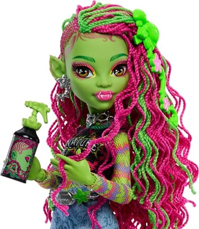 MONSTER HIGH™ VENUS MCFLYTRAP™ Bebek Evcil hayvanı Chewlian ve aksesuarlarıyla Monster High Venus McFlytrap bebek HRP81