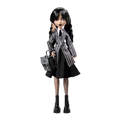 Monster High Wednesday Okul Üniformalı Bebek, 3Y+, HXJ04