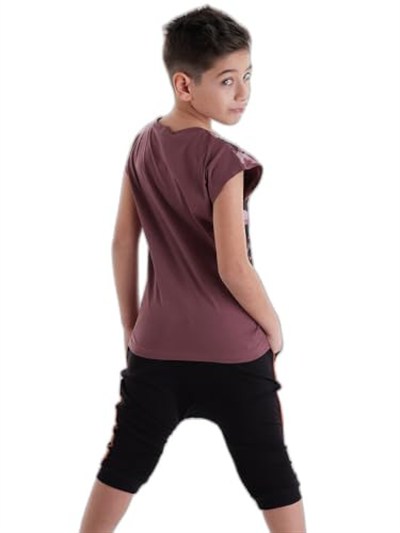 Monster Shark Erkek Çocuk T-shirt Kapri Şort Takım
