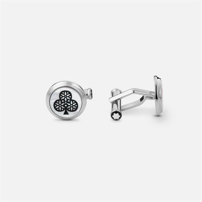 Montblanc Meisterstück Tribute To The Book Around The World in 80 Days Ace Of Club & Ace Of Diamond Kol Düğmesi 128387