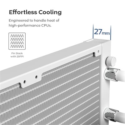 MONTECH HyperFlow Silent 360 Siyah – Ultra Sessiz AIO Sıvı CPU Soğutucu, 3100 RPM Pompa, Üçlü Sessiz Fan, Üstün Isı Dağılımı için - Seçenekler: ARGB yok 360mm Siyah, 240 mm AIO Siyah, 360 mm AIO Siyah