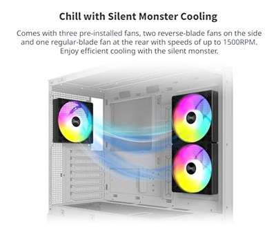 MONTECH XR, ATX Mid-Tower PC Oyun Kasası, 3 x 120mm ARGB PWM Fanlar Önceden Yüklenmiş, Tam Görünüm Çift Temperli Cam Panel,  - Seçenekler: XR Siyah, X3 CAM, X5 Beyaz, XR Ahşap Beyaz, XR ahşap siyah...