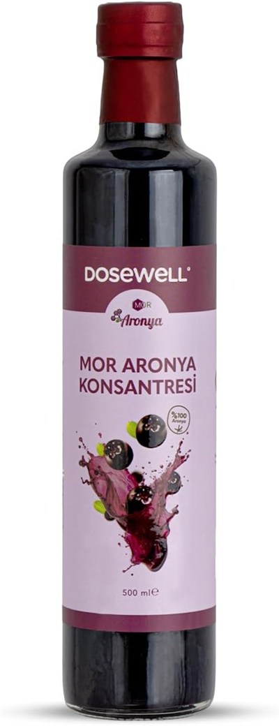 Mor Aronya%100 Doğal Aronya Konsantresi 500 ml - Şeker ve Su İlavesiz Yoğun Meyve Özü