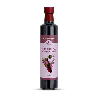 Mor Aronya%100 Doğal Aronya Konsantresi 500 ml - Şeker ve Su İlavesiz Yoğun Meyve Özü