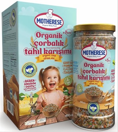 Motherese Organik Çorbalık Tahıl Karışımı 400gr - Motherese Organik Bebek Çorbalık Tahıl Karışımı 400gr