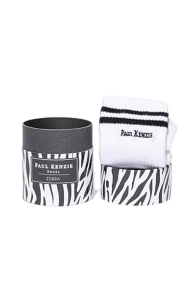 Motley Socks Unisex Nakışlı Uzun Tenis Çorap - Zebra