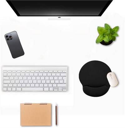 Mouse Pad Bilek Destekli Jel Mouse Pad,Ergonomik Kaymaz Taban,Oyun ve Ofis için Fare Altlığı,Suya Dayanıklı, Renk Seçenekli, 26x21cm İdeal Ölçü (Siyah)
