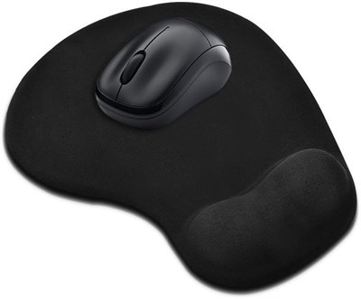 Mouse Pad Bilek Destekli Jel Mouse Pad,Ergonomik Kaymaz Taban,Oyun ve Ofis için Fare Altlığı,Suya Dayanıklı, Renk Seçenekli, 26x21cm İdeal Ölçü (Siyah)