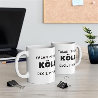 MRN - Yalan Mı Lan! Köle Değil Misin? Baskılı Kupa Bardak