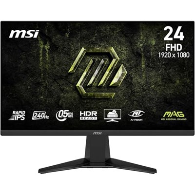 MSI 23.8 MAG 245F X24, Gaming Monitör, FHD, 16:9, Flat, Rapid IPS, 240Hz, 0.5ms (GtG Min.), FreeSync Premium