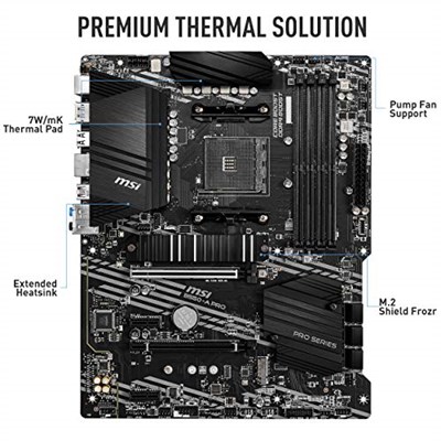 MSI B550-A Pro AM4 DDR4 Bellek 4400(OC) HDMI DP M.2 USB3.2 ATX