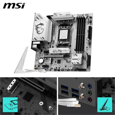 MSI B850M Gaming Plus WiFi 6E, Anakart, mATX, AM5 Soket, DDR5 8200MHz OC, HDMI DP, 2x M.2, 2.5G LAN