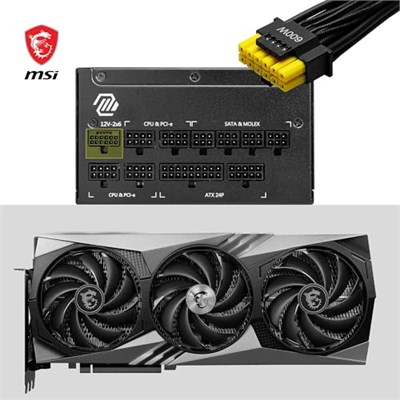 MSI MAG A1000GL PCIE5 1000W 80+ GOLD POWER SUPPLY Bilgisayar Güç Kaynağı