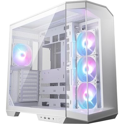 MSI MAG PANO 100R PZ WHITE Temperli Cam 3x120mm 1x120mm ARGB Fan ATX Beyaz Panoramik Gaming Bilgisayar Kasası - Seçenekler: 100R PZ Beyaz, M100R PZ Beyaz, 110R PZ Beyaz, 130R PZ Beyaz