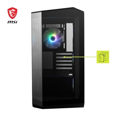 MSI MAG PANO M100R PZ TEMPERLİ CAM 3X120MM 1X120MM ARGB FAN MATX PANORAMİK GAMİNG BİLGİSAYAR KASASI