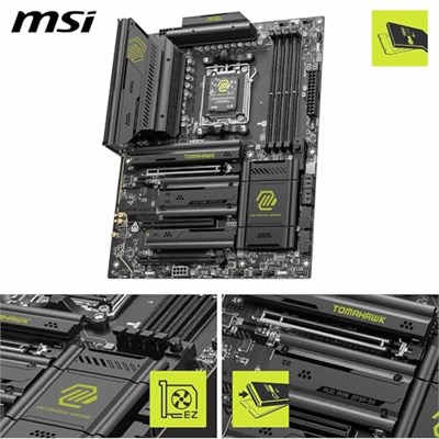 MSI MAG X870E TOMAHAWK WIFI Anakart, ATX - AMD Ryzen 9000/8000 / 7000 İşlemcileri, AM5-80A SPS VRM, DDR5 Bellek Arttırma 8400+ MT/s (OC), PCIe 5.0 x16, M.2 Gen5, Wi-Fi 7, 5G LANı destekler