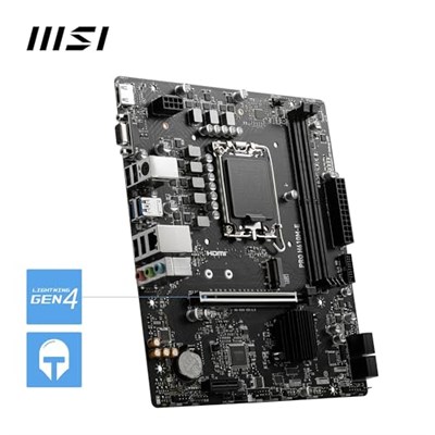 MSI MB PRO H610M-E SOKET 1700 DDR5 5600MHZ(OC) HDMI VGA M.2 USB3.2 1x 1G LAN mATX