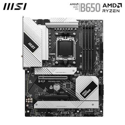 MSI PRO B650-A WIFI AM5 DDR5 7600MHZ(OC) HDMI DP 3x M.2 USB 20 Gbps 2.5G LAN WI-FI 6E ATX - Seçenekler: ATX, Micro-ATX, PRO A620M-E, PRO B650-A WIFI