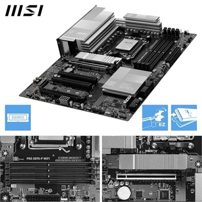 MSI PRO X870-P WIFI AMD X870 Soket AM5 DDR5 8200(OC) MHz ATX Gaming (Oyuncu) Anakart