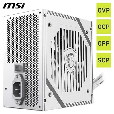 MSI PSU MAG A650BNL WHITE 650W 80+ BRONZE POWER SUPPLY
