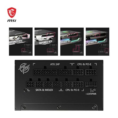 MSI PSU MPG A1000G PCIE5 1000W 80+ GOLD POWER SUPPLY