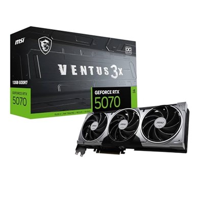 MSI VGA GEFORCE RTX 5070 12G VENTUS 3X OC RTX5070 12GB GDRR7 192B DX12 PCIE 5.0 X16 (3XDP 1XHDMI)