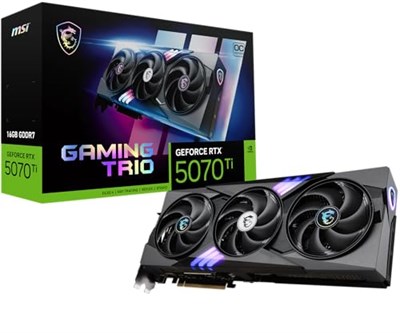 MSI VGA GEFORCE RTX 5070 TI 16G GAMING TRIO OC RTX5070TI 16GB GDRR7 256 B DX12 PCIE 5.0 X16 (3XDP 1XHDMI)