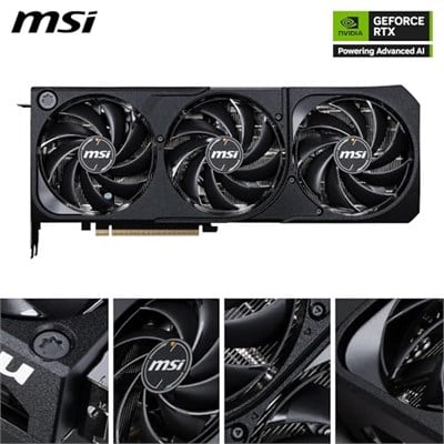 MSI VGA GEFORCE RTX 5070 TI 16G SHADOW 3X OC RTX5070TI 16GB GDRR7 256 B DX12 PCIE 5.0 X16 (3XDP 1XHDMI)