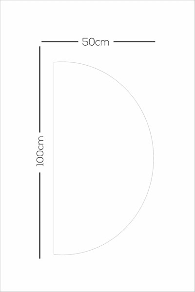 MSticker-Bohem Koyu Kahve Yarım Daire Çocuk Bebek Odası Sticker(50x100cm)