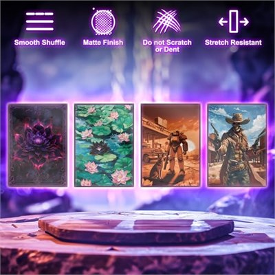 MTG Kart Kılıfları 100CT (Fallout Sunset), Mat Sanat Kartı Kollu, Mat Arka ve Parlak Ön, 66x92 mm