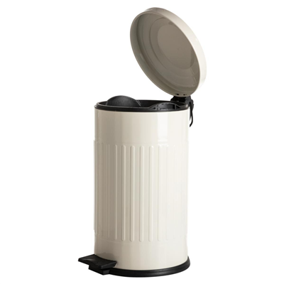 Mudo Home 16 Lt Pedalli Vintage Çöp Kovasi Krem