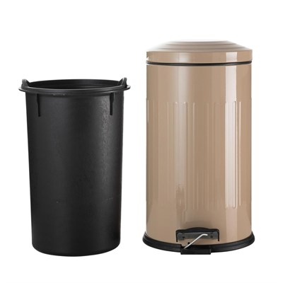 Mudo Home 16 Lt Pedalli Vintage Çöp Kovasi Bej