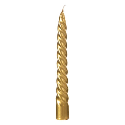 Mudo Home 2li̇ Burgulu Şamdan Mum Gold 18cm