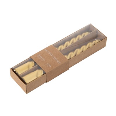 Mudo Home 2li̇ Burgulu Şamdan Mum Gold 18cm