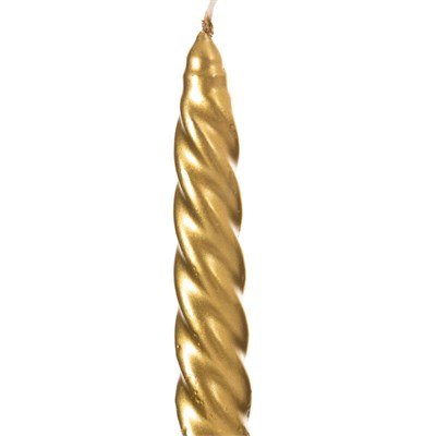 Mudo Home 2li̇ Burgulu Şamdan Mum Gold 18cm