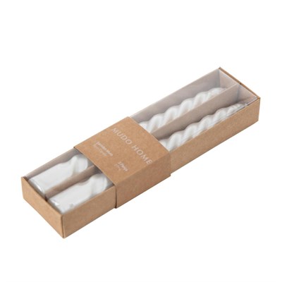 Mudo Home 2li̇ Burgulu Şamdan Mum Sedef 18cm