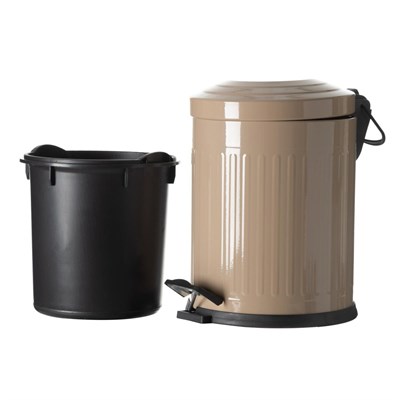 Mudo Home 5 Lt Pedalli Vintage Çöp Kovasi Bej