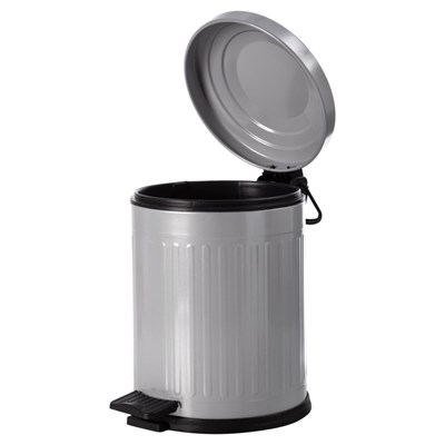 Mudo Home 5 Lt Pedalli Vintage Çöp Kovasi Gri̇
