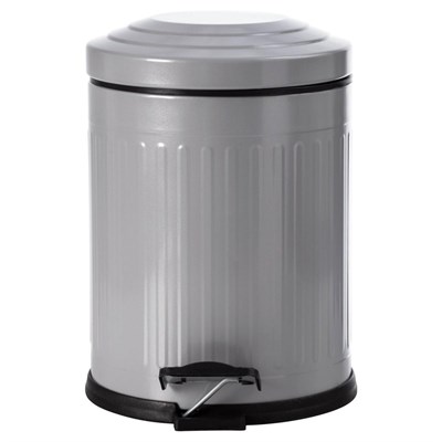 Mudo Home 5 Lt Pedalli Vintage Çöp Kovasi Gri̇